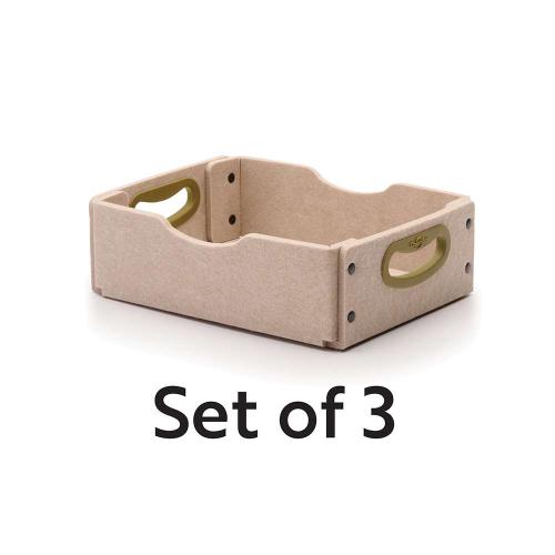 Sand Stubby Softouch Storage Bin Kit- Set of 3