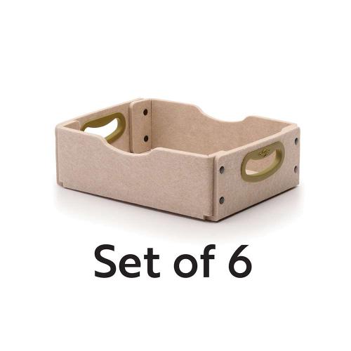 Sand Stubby Softouch Storage Bin Kit- Set of 6