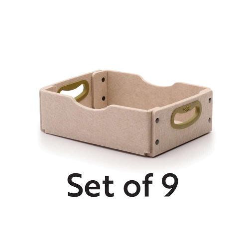 Sand Stubby Softouch Storage Bin Kit- Set of 9