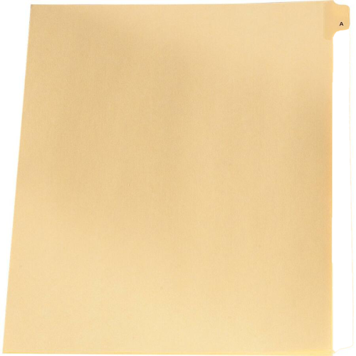 Oxford Legal Exhibit Index Divider - 25 Printed Tab(s) - Character - A - 8.50" (215.90 mm) Divider Width x 11" (279.40 mm) Divider Length - Letter - Buff Paper Divider - Clear Plastic Tab(s) - Recycled - Durable, Unpunched, Reinforced Tab, Mylar Reinforce