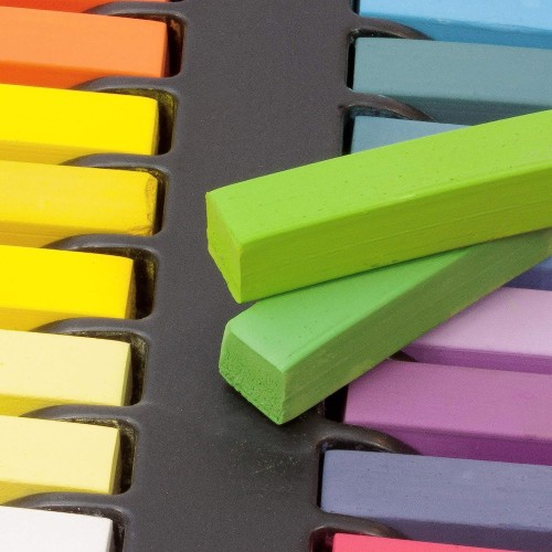 Soft Chalk Pastels - 48 Assorted Colours - Sketch Sticks, Oil & Chalk Pastels - DBG48748