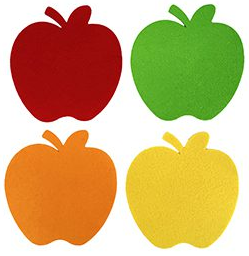 Acrylic Felt Shapes - Apples