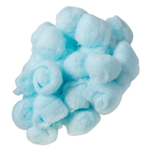 Blue Cotton (Acrylic) Craft Puffs - 100 / Bag