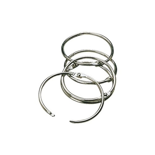 Westcott Loose Leaf Rings - 2" Diameter - Round - Chrome Metal - 4 / Pack - Book Rings - ACM75440