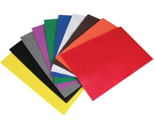 Craft Felt Sheets 9" X 12" - Assorted Colours, 10 / Pack - Felt Sheets & Shapes - DBG40090