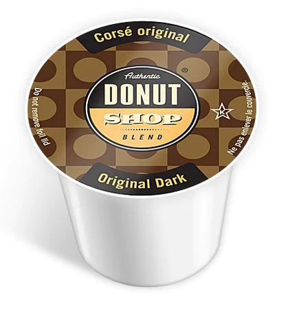 Authentic Donut Shop Original Dark Coffee K-Cups - 24 / Box - Single Serve Pods - ECZKDSORIDAR