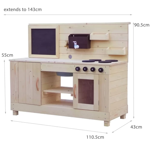 Outdoor XL Wooden Mud Kitchen - Outdoor Play - DMSCE383