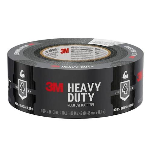 Heavy Duty Black Duct Tapte 1.88 in x 20 yd (48mm x 18.2m)