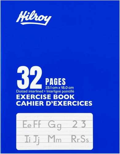 Hilroy Notebook - 32 Pages - Stitched - Dotted Interlined  - 9.09" x 7.09" - 24 / Pack
