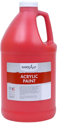 Handy Art Student Acrylic Paint - Brite Red - 64 oz - Acrylic Paint - HAN102040