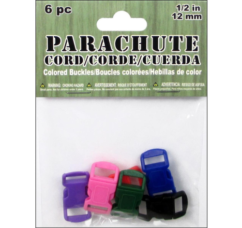 Parachute Cord Buckles - Assorted Colours - Parachute Cords & Buckles - HWA256627