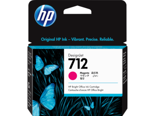 HP 712 29ml Magenta DesignJet Ink Cartridge, 3ED68A