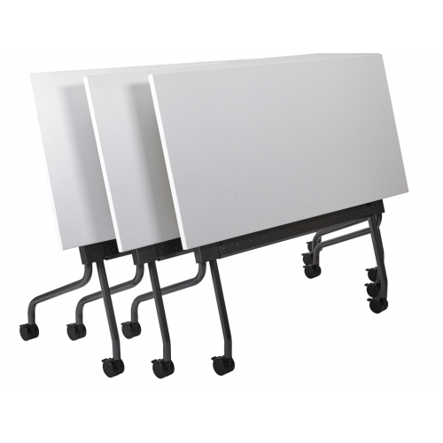 Flip Top Nesting Mobile Tables 24"x60" White Top - Training Room Tables - OSP84225TW