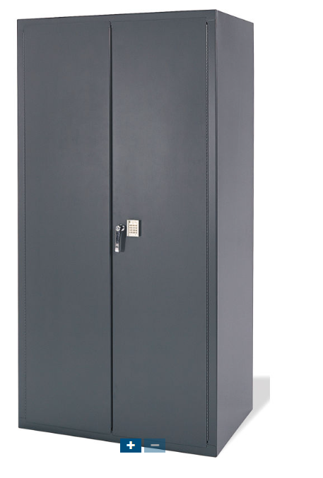 Electronic Locking Storage Cabinet 36x24x72 Charcoal