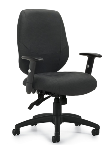 Offices To Go Operator Task Chair - Black Polyester Seat - 5-star Base - 1 Each