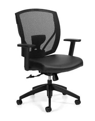 Ibex Mesh Chair, Bonded Leather seat Multi Tilter