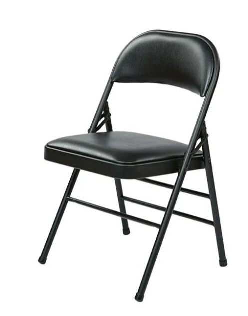Metal Folding Chair Padded Seat & Back 4 Pack