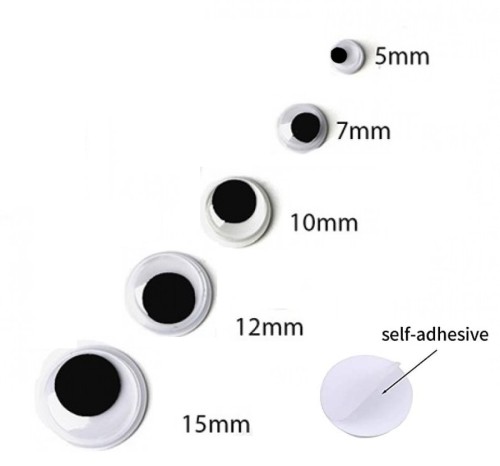 Round Wiggly Eyes - 15mm – 1000 Pack - Wiggly Eyes - DBG37115