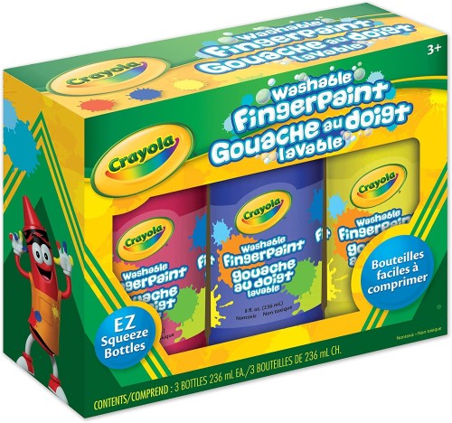 Crayola Washable Finger Paint -  3 Colours - Finger Paint - CYO550355