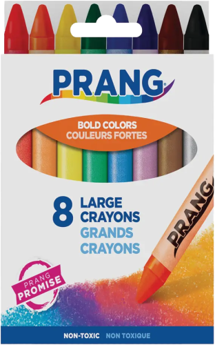 Prang Soy-Based Large Crayons - 8 Colours
