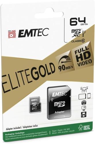 EMTEC Gold 64 GB Class 10 SDXC - 1 Pack - 1 Year Warranty