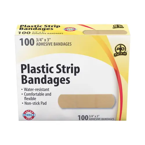 WASIP - Plastic Strip Bandage - 7.5 x 2cm - 100 / Box