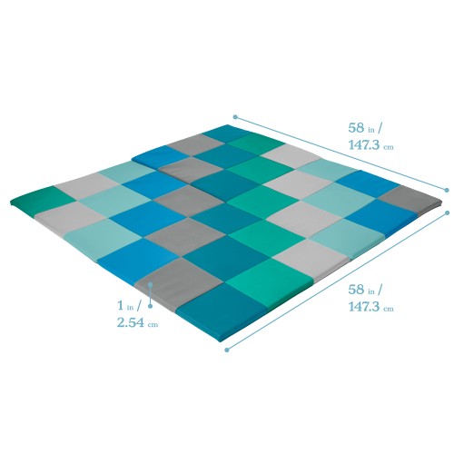 Softzone Patchwork Toddler Activity Mat - Contemporary Colours - Cots & Mats - ELR031FCT