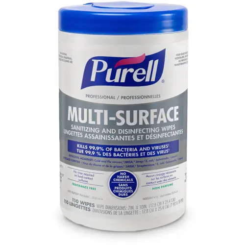 Purell Multi-Surface Sanitizing and Disinfecting Wipes - 110/PK