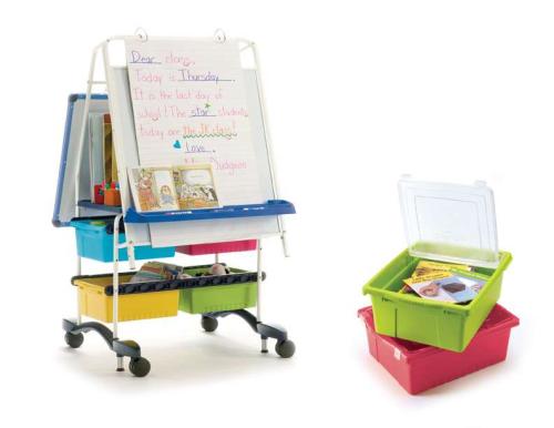 Copernicus Royal® Reading Writing Center with lids - Vibrant Color Combo