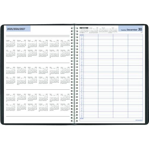 At-A-Glance DayMinder Four Person Group Appointment Book - Large Size - Julian Dates - Daily - 12 Month - January - December  - 7:00 AM to 7:45 PM - Quarter-hourly, 7:00 AM to 5:45 PM - Quarter-hourly, 7:00 AM to 7:45 PM - Monday - Friday, 7:00 A - Appointment Books & Planners - AAGG56000