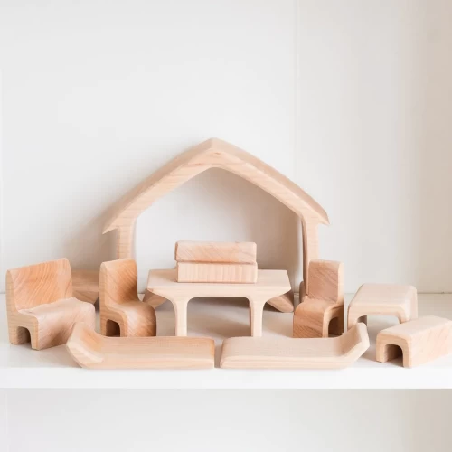 Wooden All-in House - Small World Play - FTI523264