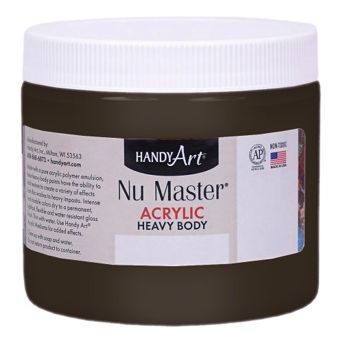 Handy Art Nu Master Heavy Body Acrylic Paint - Raw Umber - 8 oz