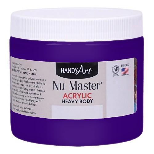 Handy Art Nu Master Heavy Body Acrylic Paint - Violet - 8 oz