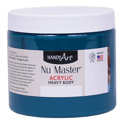 Handy Art Nu Master Heavy Body Acrylic Paint - Phthalo Green - 16 oz