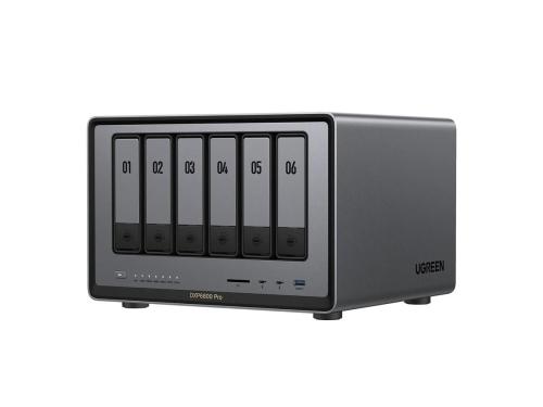 UGREEN NAS DXP6800 Pro 6-Bay NAS, Intel i5 1235u 10-Core CPU, 8GB DDR5 RAM (Diskless) - 2x 10GbE, Thunderbolt 4, 2x USB-A 2.0, 1x USB-A 3.2, HDMI, SD Card Reader - JBOD, RAID 0, 1, 5, 6, 10 - 3-Year Product Warranty
