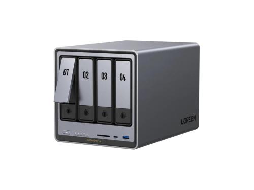 UGREEN NAS DXP4800 Pro 4-Bay Desktop NAS, Intel Core i3-1315U 6-Core CPU, 8GB DDR5 RAM, Up to 136TB (Dickless) - 1x 2.5GbE, 1x 10GbE, USB-C, USB-A, SD 3.0, HDMI - 2-Year Warranty