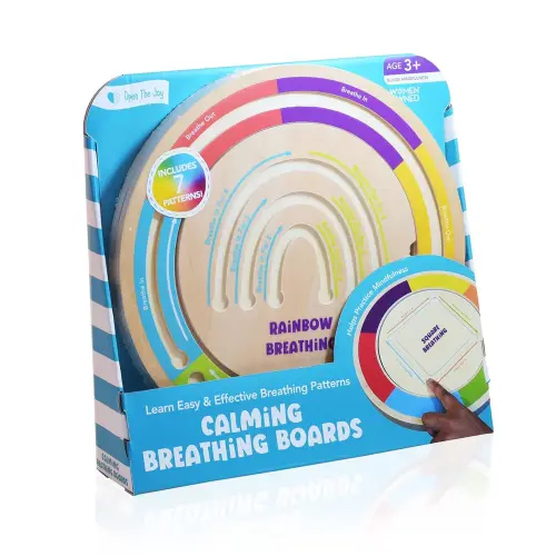 Open The Joy Calming Breathing Boards - English Version - Skill Learning: Visual, Concentration, Mindfulness, Stress Management, Emotional Intelligence - 3-8 Year - 3 / Set