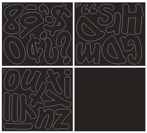 Self-Adhesive Letters - 4" Black Cheery Font - Accents - PACP0051693
