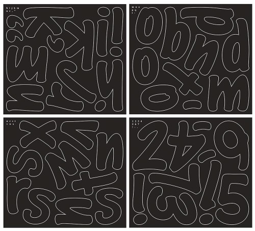 Self-Adhesive Letters - 4" Black Cheery Font - Accents - PACP0051693