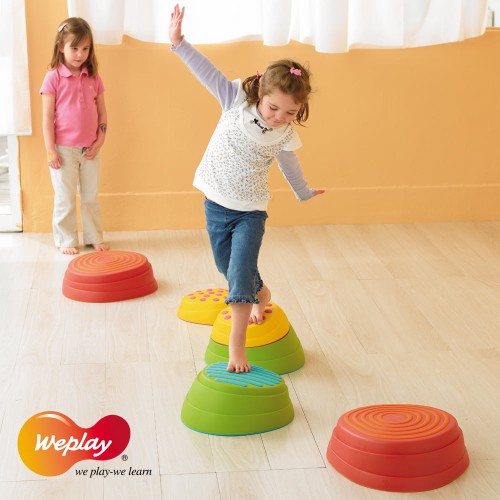 Weplay Rainbow River Stones - 80 kg Weight Capacity - Balance & Coordination - PWLT0008