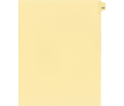 Legal Numeric Index Dividers - #101 - Letter Size 11" - Buff - 25 / Pack - Legal Index Dividers - INDSN11-101