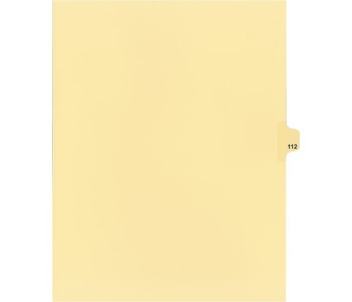 Legal Numeric Index Dividers - #112 - Letter Size 11" - Buff - 25 / Pack - Legal Index Dividers - INDSN11-112