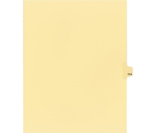 Legal Numeric Index Dividers - #114 - Letter Size 11" - Buff - 25 / Pack