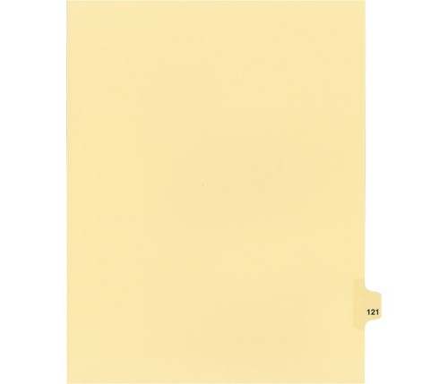 Legal Numeric Index Dividers - #121 - Letter Size 11" - Buff - 25 / Pack - Legal Index Dividers - INDSN11-121