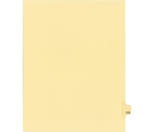 Legal Numeric Index Dividers - #122 - Letter Size 11" - Buff - 25 / Pack - Legal Index Dividers - INDSN11-122