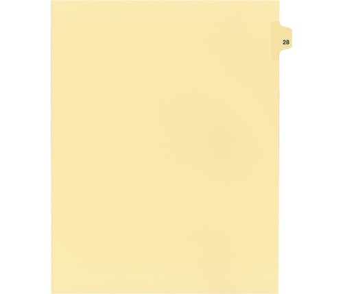 Legal Numeric Index Dividers - #28 - Letter Size 11" - Buff - 25 / Pack