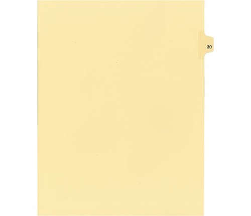 Legal Numeric Index Dividers - #30 - Letter Size 11" - Buff - 25 / Pack - Legal Index Dividers - INDSN11-30