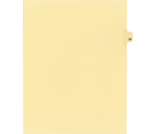 Legal Numeric Index Dividers - #32 - Letter Size 11" - Buff - 25 / Pack