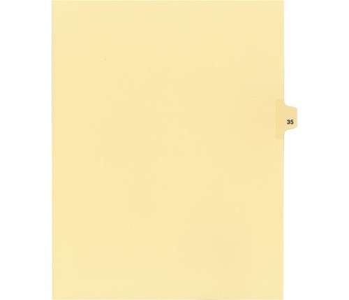 Legal Numeric Index Dividers - #35
 - Letter Size 11" - Buff - 25 / Pack - Legal Index Dividers - INDSN11-35