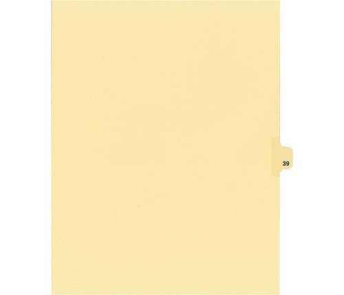 Legal Numeric Index Dividers - #39 - Letter Size 11" - Buff - 25 / Pack